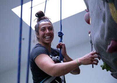 student climber at southwestern oregon community college