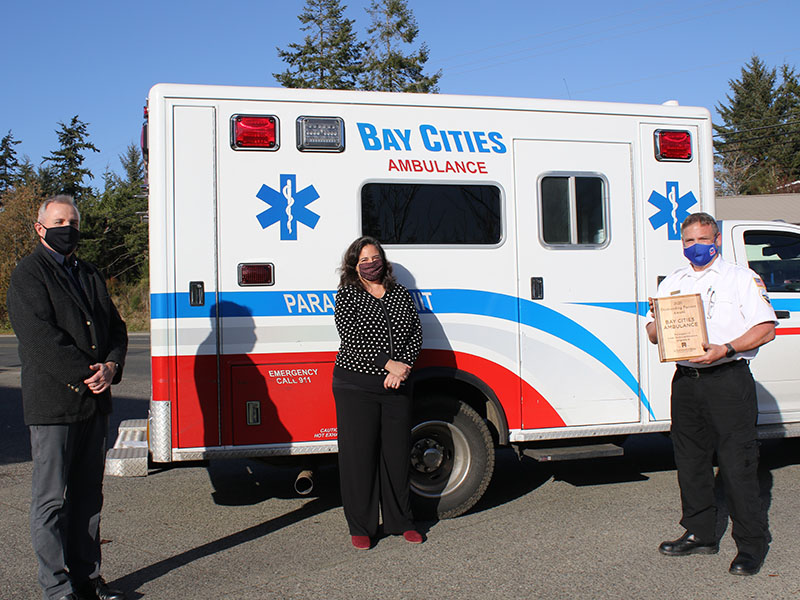 Bay Cities Ambulance receives Southwestern’s Career Technical Education Industry Partner of the Year Award for 2020