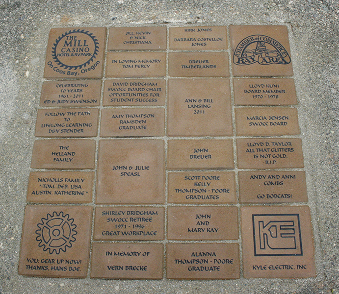image of bricks set in a sidewalk