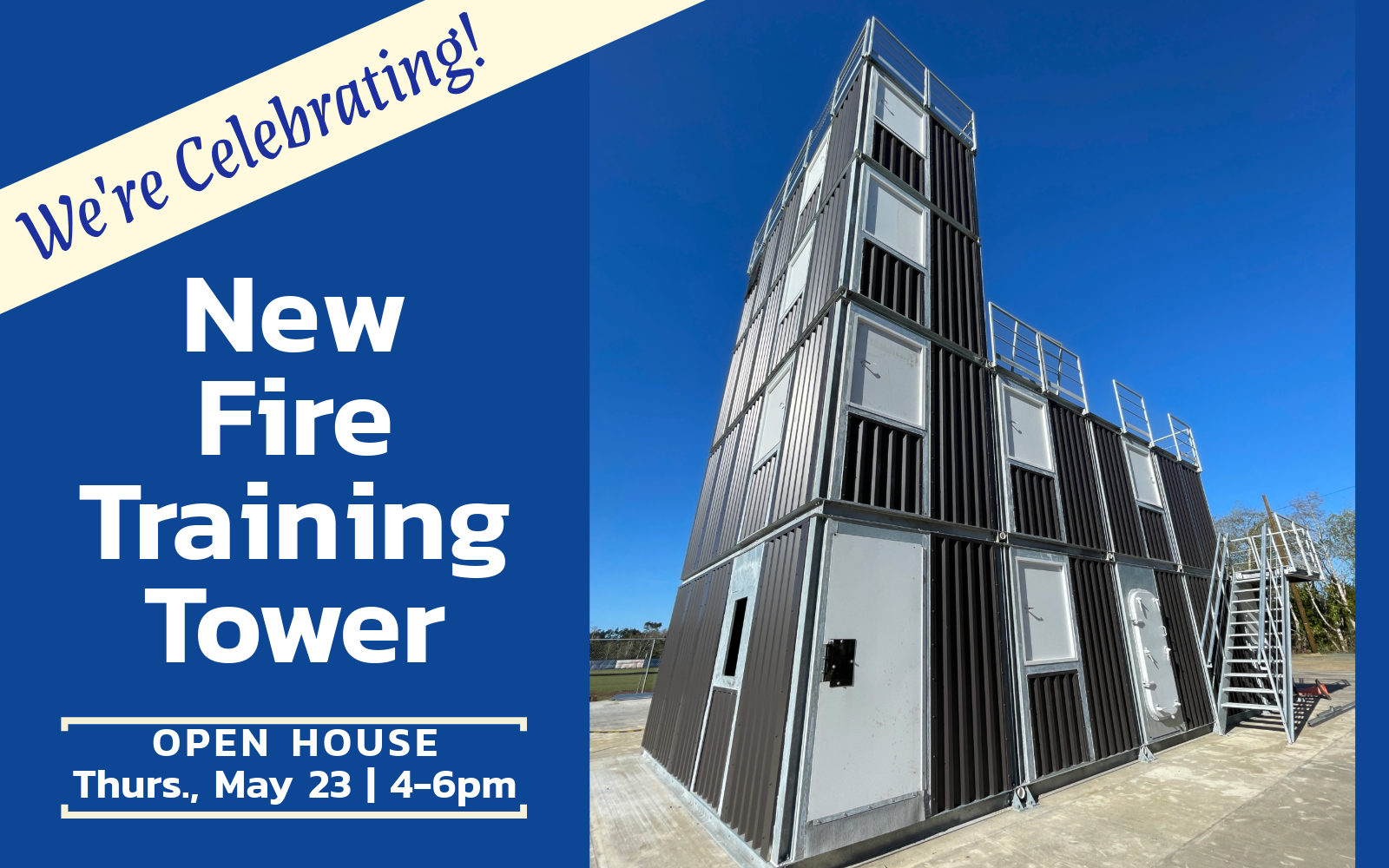 image of four-story building for firefighter training