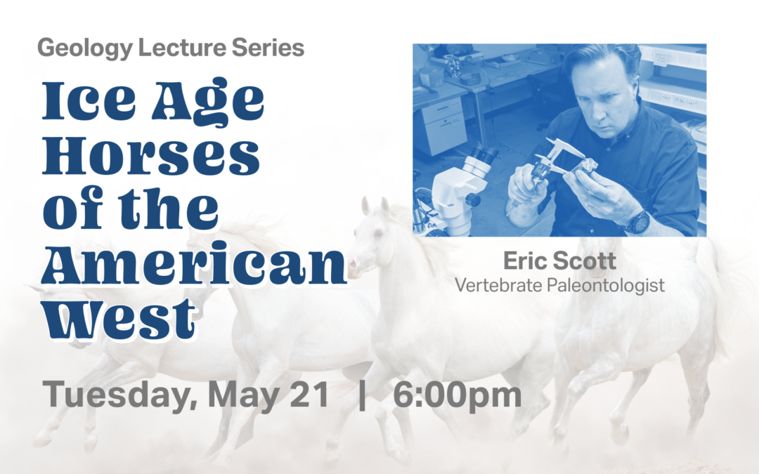 Geology Lecture: Ice Age Horses of the American West – May 21, 2024