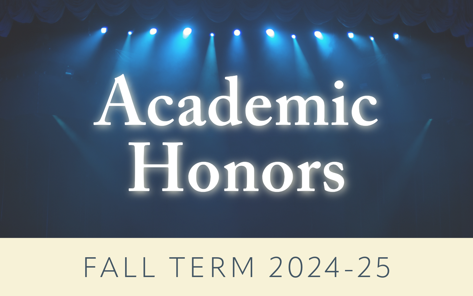 graphic element with text that says Academic Honors