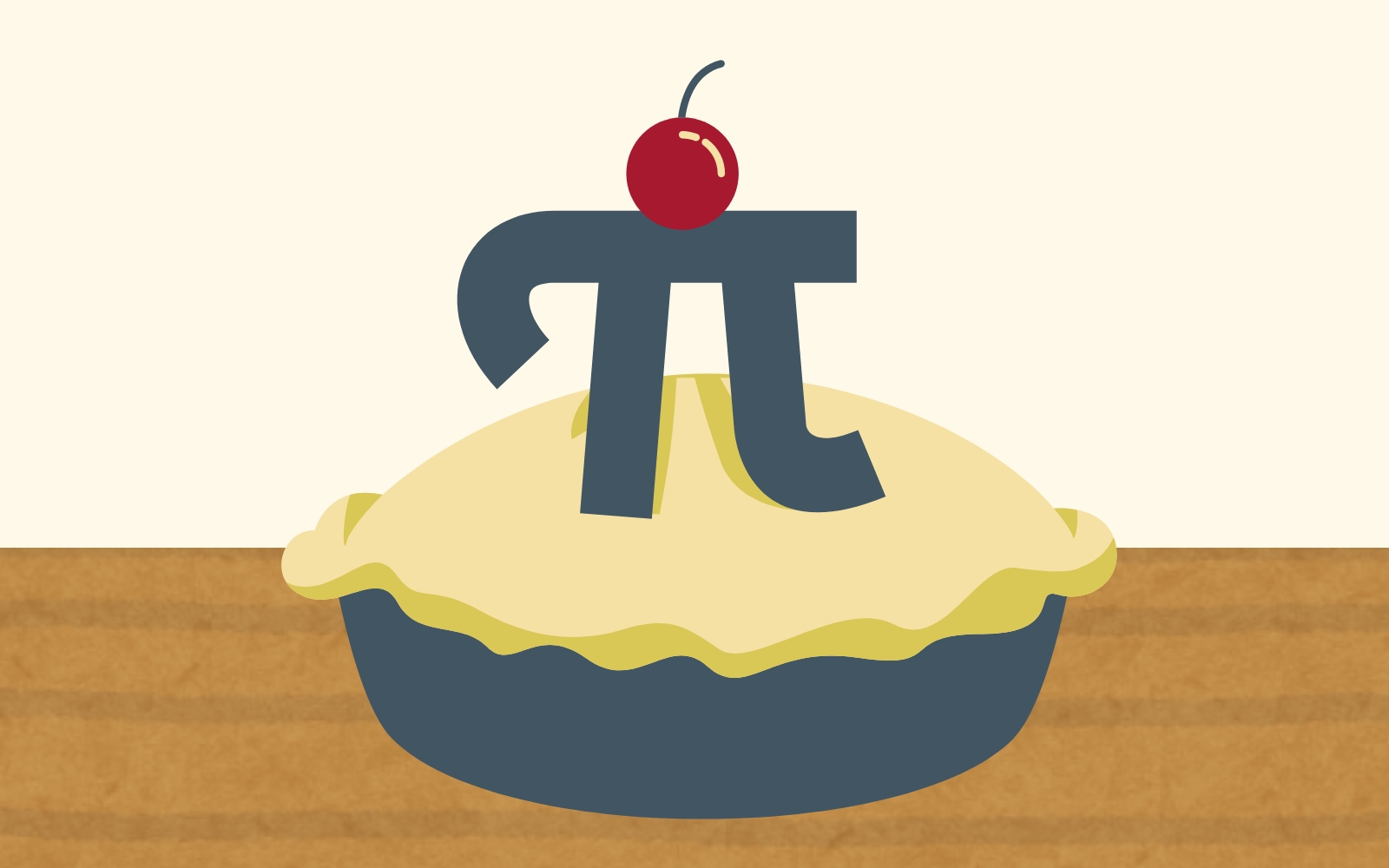 Image of a pie with a "pi" symbol and cherry on top of the pie.