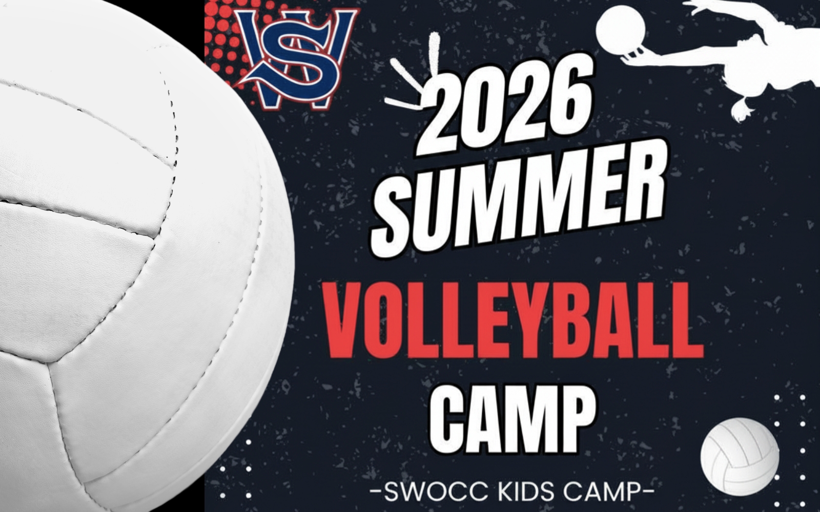 Promotional image for 2026 Summer Volleyball Camp put on by SWOCC Athletics